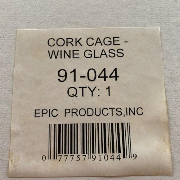 CORK CAGE WINE GLASS - NWT - Picture 7 of 7